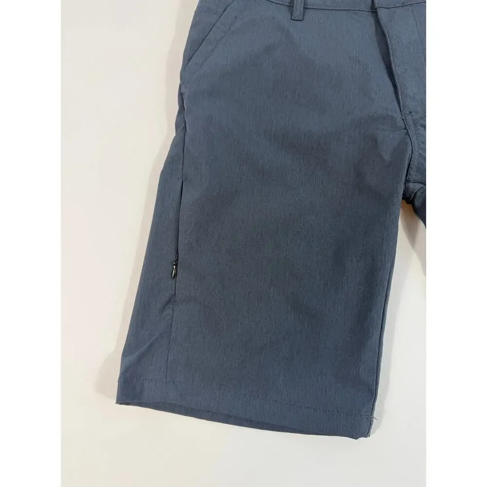 Kenneth Cole New York Men's Stretch Shorts Size 30 Slate Blue Tech Flat Front